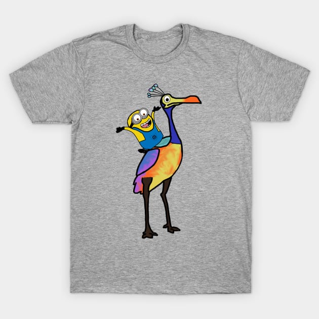 Minion Riding Kevin (from UP) T-Shirt by sammystc